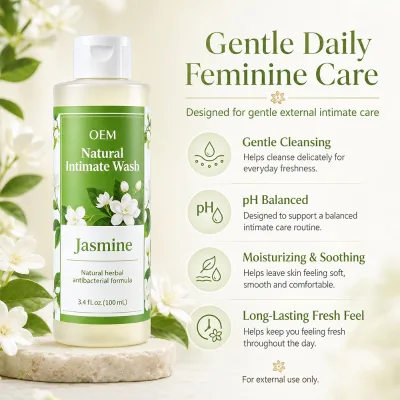 43 Years Private Label Feminine Wash Manufacturer pH Balanced Intimate Cleanser with Jasmine Extract Dermatologist Tested