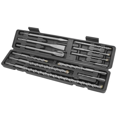 12pcs SDS Masonry Hammer Drill Bit Set Concrete Sds Plus Hammer Borehole Drilling Masonry Concrete Hammer Drill Bit