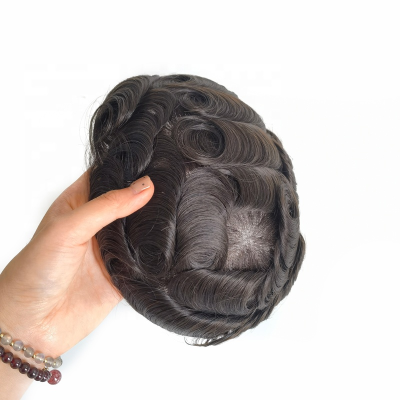 Natural Human Hair Extra Low Density 60% 70% 80% 90% Mens Hair System Replacement Men Toupee