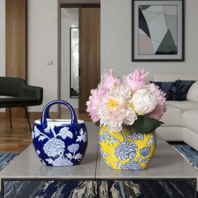 Modern Handbag-Shaped Ceramic Vase Sustainable Decorative Art for Home Garden Restaurant Hotel Vase Porcelain Vase