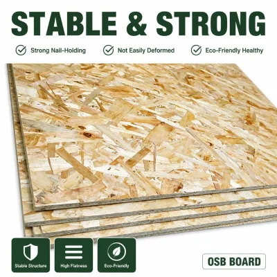 Cheap Waterproof Oriented Strand Board Osb Plywood 4x8 8mm 9mm 18mm Low Formaldehyde Emission CE FSC Certified for Door Designs