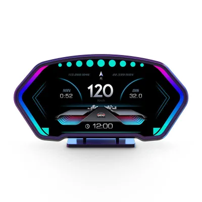 Universal Smart Gauge 6inch Display Obdii Speedometer Water Temperature/voltage/clock Overspeed Car Accessories Head up Displays