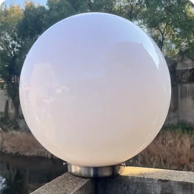 Outdoor Waterproof Fence Lamp Post Head Light Acrylic Spherical Lampshade for Villa Courtyard Gate Pillar LED 5-Year Warranty