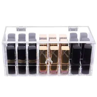 Lipstick Organizer, Lipstick Holder, Clear Acrylic Lip Gloss Lipstick Holder Case Display Rack Holder