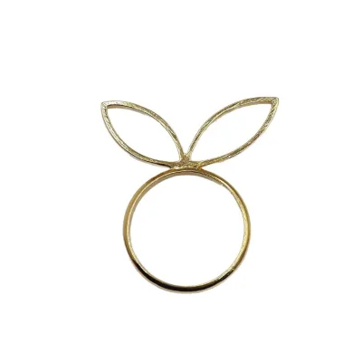 Round Gold/Silver Napkin Ring Elegant Bunny/Rabbit Metal Napkin Holder for Wedding Table Decor Factory Luxurious Free Design