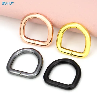 Manufacturer Fashion Design Custom Iron/Alloy/Steel Material D Ring Handbag Fitting Bag Rings Oval Frame Ring