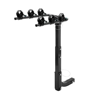 3 Car Bicycle Rack with 6 Plastic Rings and 2-Inch Hitch Receiver,Bike Carrier Rack with 90° Foldable Top Crossbars