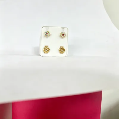 Delicate Water-Crystal-Studded Colorful Ear Studs Unique Piercing Design Hypoallergenic for Various Styles