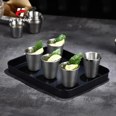 Personalized Metal Shot Glasses Mini Stainless Steel Tumblr Shot Glasses Portable Cocktail Glass