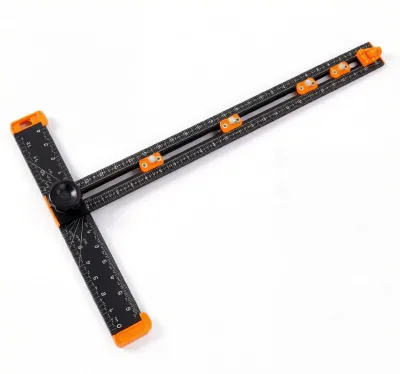 60X40cm Aluminum Woodworking Collapsible T Shape Ruler With Bubbles