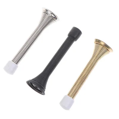 Spring Door Stop Spring Door Stop Behind Bedroom Children Door Stop With Screws Three Colors on Sale