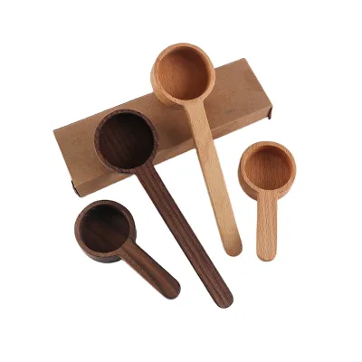 Creative Black Walnut Coffee Bean Measuring Spoon Wooden Spoon Coffee Shop Specific Coffee Measuring Spoon Home