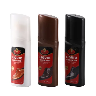 Black Instant Liquid Plastic Shoe Polish Quick Dry Waterproof No Buff Care Polish 75ml Private Label