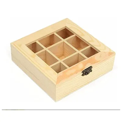 Custom Shaped Natural Polished Rectangular Bamboo Wood Jewelry Box Handmade Eco-Friendly Modern Multifunctional Design for