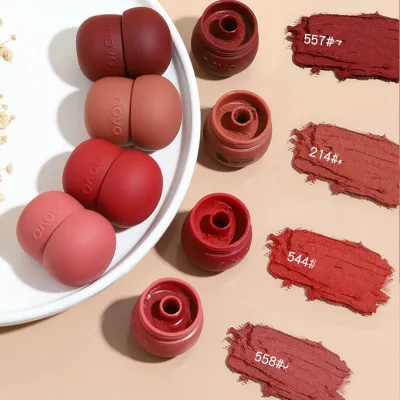 NOVO Little Mushroom Lip Mud Velvet Matte Finish Lips Cheeks Waterproof Long-lasting Brightening Lip Glaze