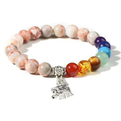 Hot Sale Volcanic Stone Tiger Eye Stone Black Agate Hand String Stretch Yoga Life of Tree Pendant