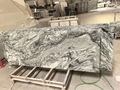 Modern Style Viscont White Granite Kitchen Countertops Vanity Tops Floor Tiles Wall Panels Customized Size