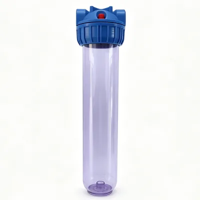 Household Water Purifier 20in Transparent PC Filter Bottle Italian Design Plastic Prefilter Housing