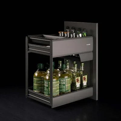 2-tier Pull Out Sliding Wire Storage Baskets Kitchen Cabinets Spice Rack Seasoning Bathroom Wardrobe Food Tools Tableware