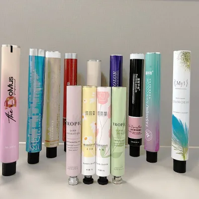 Custom Factory Glossy Print Aluminium Cosmetic Recyclable Eco-Friendly Custom Squeeze Empty Collapsible Large Toothpaste Perfume