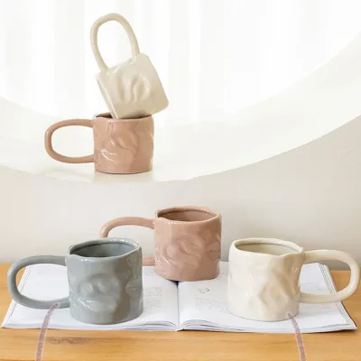 Nordic-style Minimalist High-end and Sophisticated Ceramic Mug High-value Creative Handmade Irregular Coffee Cup