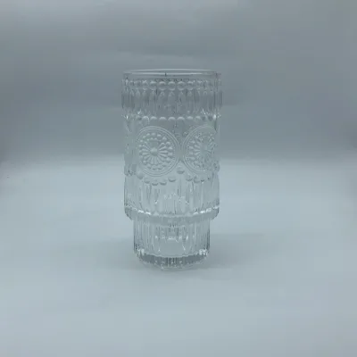 Ancient Relief Sunflower Glass Sparkling Juice Coffee Cup