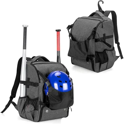 Customize Wholesale Multi Pocket Baseball Bat Equipment Bag Backpack