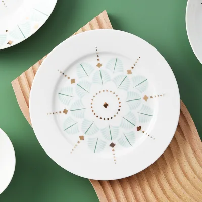 Small and Fresh Rural Style Tableware Creative Ceramic Plates Vegetable Steak Dishes Western Style Breakfast Plates Home Decor