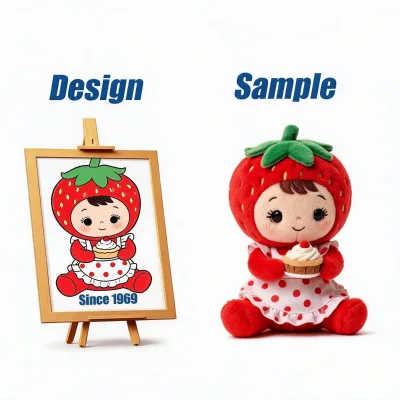 Shengye Toy Factory Custom Strawberry Sweetbaby Plush Action Figure Cute Cotton Doll for Kid Birthday Adult Valentine Gift
