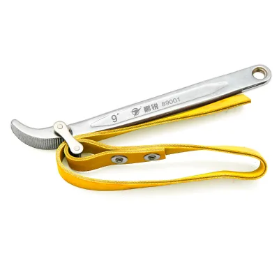 Premium CR-V Non-Slip Rubber Strap Wrench Adjustable Oil Filter Wrench for Industrial Oil Filter Machine Repair
