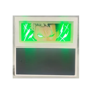 New 16 Colors Remote Rechargeable Lamp Cartoon Nami Zoro Nika Denji Cute 3d Paper Carving Lamp Goku Hunter LED Anime Light Box