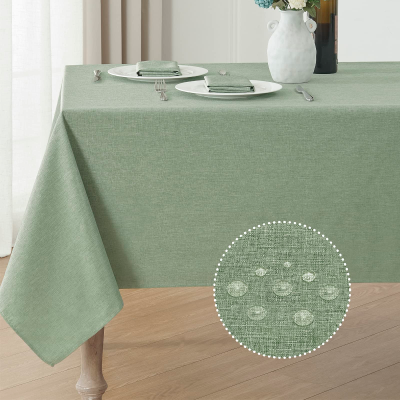Linen European Style Solid Linen Tablecloth Wholesale Custom Color Linen Tablecloth Set For Daily Life