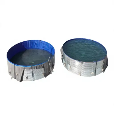 DaringFish Outdoor Prefabricated Reservoir Water Storage Tank Made Galvanized Steel Thickened Canvas Leak-Proof Design Farmland