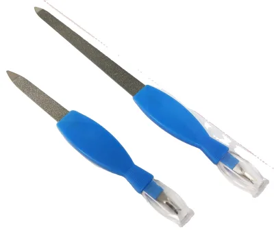 2 in 1 Multi-purpose Nail File Metal Nail Files with Cuticle Fork
