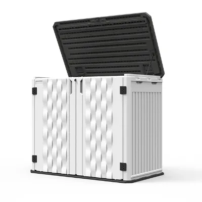 Modern Industrial Garden Shed Easily Assembled Storage Cabinet Outdoor Patio Use Backyard Storage