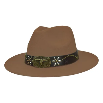 1920s Great Gatsby Hat Polyester Felt Fedora with Wide Brim for Themed Parties Casual Outdoor Use Unisex All Seasons