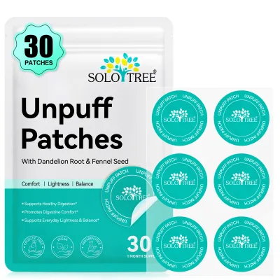 SOLOTREE Energy Focus Help Digestive Comfort Transdermal Unpuff Patches Promotes Digestive Comfort Abdominal Unpuff Patches