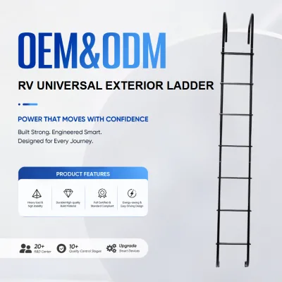 Heavy Duty Foldable RV Steps Non Slip Portable Outdoor Camper Ladder for Travel Trailer Motorhome Easy Install