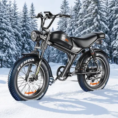 EMOKO C93 Dual Motor Electric Mountain Bike Aluminum Frame Hub Motor 2 Seater 48V 20AH Fat Tire Dual Suspension Adults