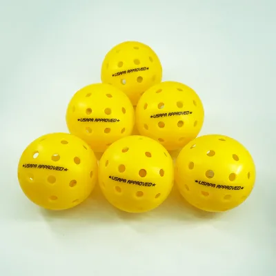 Durable Usapa Approved Yellow Orange Outdoor Indoor Pickleball Ball