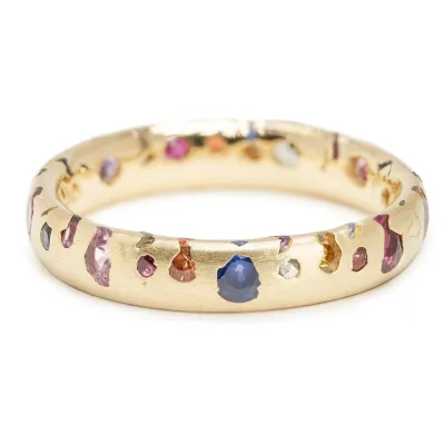 Light Luxury Color Red Ring Zircon Female Ring Broken Diamond Random Silver Ring