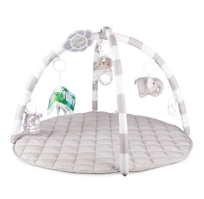 Customized Baby Activity Mat Non Slip Grey Theme Mat Infant Floor Playmat for Playroom and Nursery