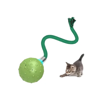 Interactive Eco-Friendly Plastic Cat Toys Fast-Moving Automatic Carpet Bird Chirping Motion Activated Cat Ball Bored Indoor Cats