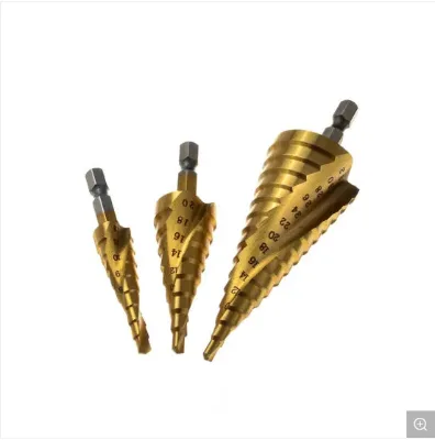 2021 Wood Drilling Power Tool 3-12mm 4-12mm 4-20mm 3PS Manufacturer Step Drill Bit