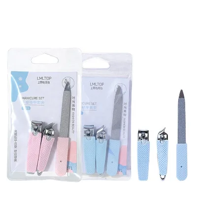 LMLTOP 3pcs Nail Clipper Set for Newborn Toddler or Adults Stainless Steel Mess Free Nail Clippers Manicure Pedicure Set  C0171