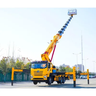 FAW 65 Meter Straight Arm Aerial Work Vehicle Heavy Duty Telescopic Boom High Altitude Operation Truck With Full Outrigger