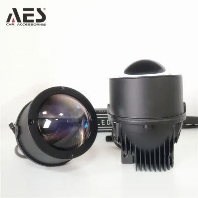 AES 3.0 Q8 Fog Light Triple Color Temperature 5500K 3000K 4300K Blue Water Proof High Power 60W Bi Led Fog Projector Fog Lamp