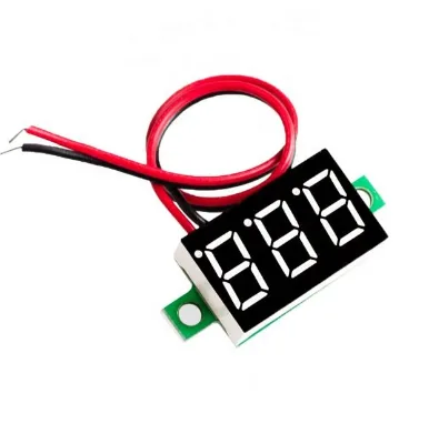 Two-cable Voltmeter 0.36 Inch DC4.5V30V DC Voltage Meter Motorcycle Voltmeter