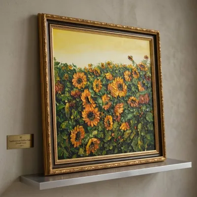 100% Hand Painted Realist Portrait Oil Painting Heavy Texture Modern Palette Knife Canvas Wall Art Ornate Gold Frame HomeDecor