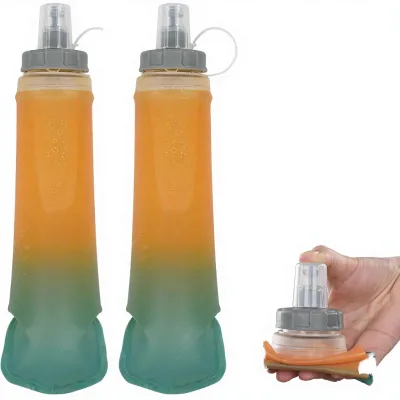 MARCHWAY Soft Hydration Flask Wide Mouth 500ml Collapsible TPU Reusable Leakproof Portable Flexible Travel Running Hiking